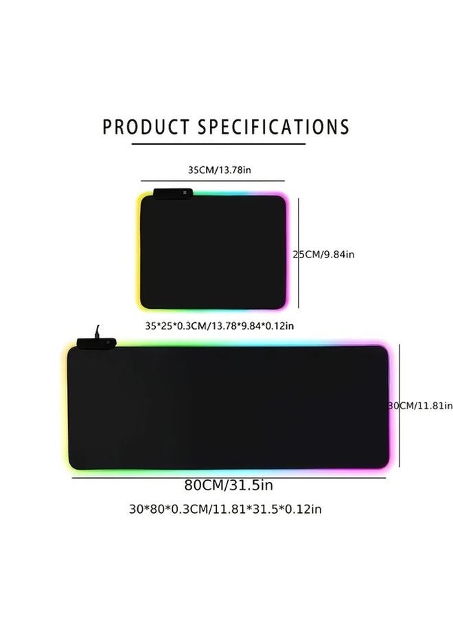 Large RGB Gaming Mouse Pad 250x350mm Wireless Fast Charging Adjustable Lighting Desk Mat - Image 2